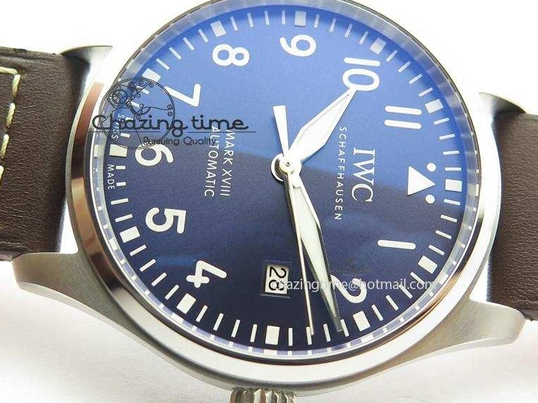 MIROTIME 0409 Mark XVIII Le Petit Prince IW327004 SS Mk Maker Best Edition Blue Dial On Brown Leather Strap A TimelessDesign 7296